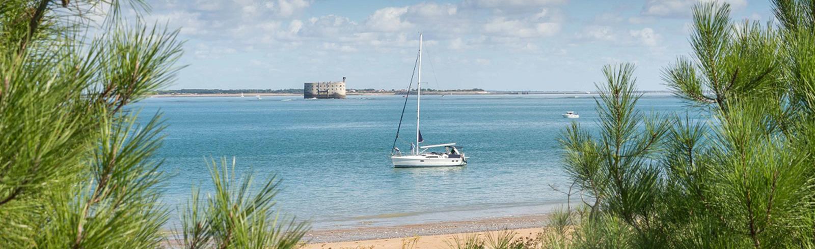 Plage à Boyardville, sur l'Île d'Oléron, Charente-Maritime